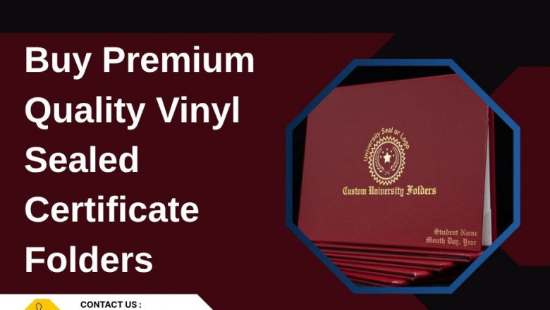Buy Premium Quality Vinyl Sealed Certificate Folders